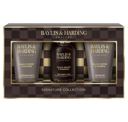 Set de Cuidado Masculino Baylis & Harding Black Pepper Ginseng Mini 3 Unidades