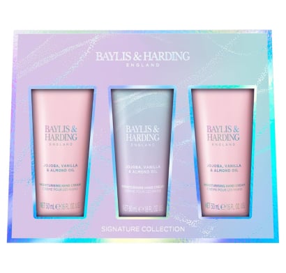 Set de Cremas de Manos Baylis & Harding Jojoba Vanilla Almond Oil 3 Unidades