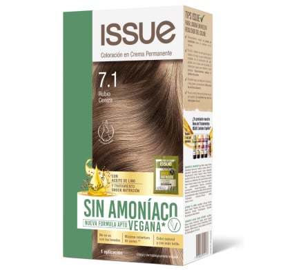 Kit Tinta Issue sín Amoníaco N°7.1 Rubio Ceniza