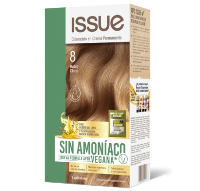 Kit Tinta Issue sín Amoníaco N°8 Rubio Claro