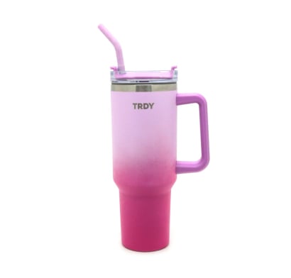 Vaso Térmico Trendy con Tapa y Sorbete Violeta 1.2 l