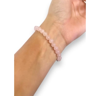 Pulsera de Cuarzo D'alma Rosa 6 mm