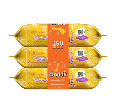 Toallitas Húmedas Doddy Manzanilla 150 Unidades 