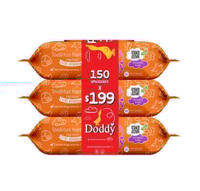 Toallitas Húmedas Doddy Vitamina E 150 Unidades