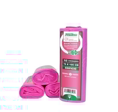 Bolsas de Residuos Unisold 70 x 105 cm 10 Unidades Rosa