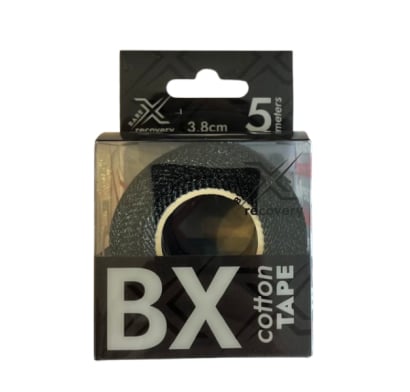 Cinta de Algodón Deportiva Barex Cotton Tape 3.8 cm x 5 m Negro