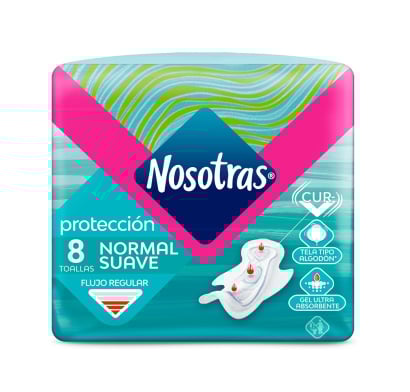 Toallitas Femeninas Nosotras Normal Suave 8 Unidades 