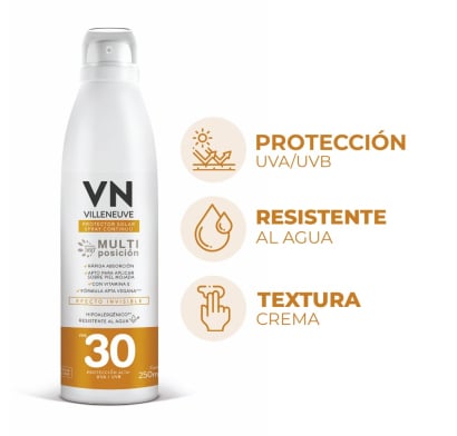 Protector Solar Villeneuve Spray FPS30 250 ml