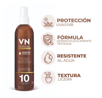 Aceite Solar Villeneuve FPS10 190 ml