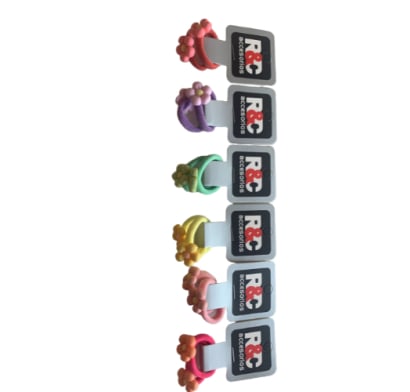 Gomitas para el Pelo R&C Flor Redonda 2 Unidades Colores Surtidos