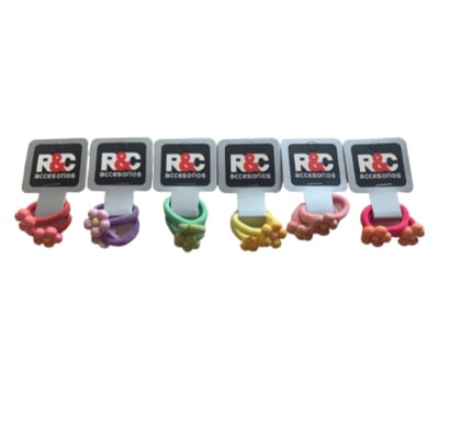 Gomitas para el Pelo R&C Flor Redonda 2 Unidades Colores Surtidos