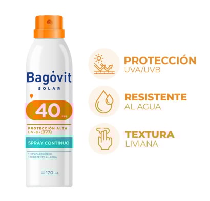 Protector Solar Bagovit Spray FPS40 170 ml