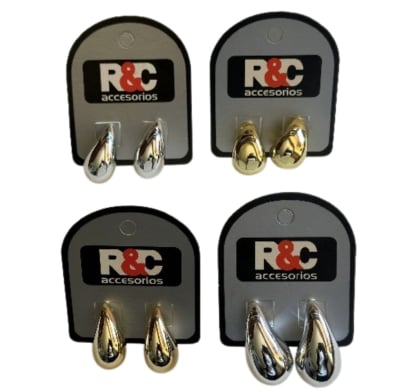 Caravanas R&C Gota Colores Surtidos 1 Par