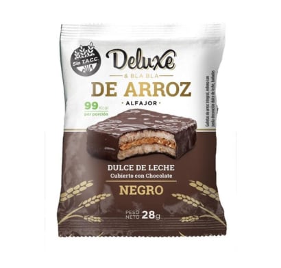 Alfajor de Arroz Deluxe Negro Dulce de Leche 28 g