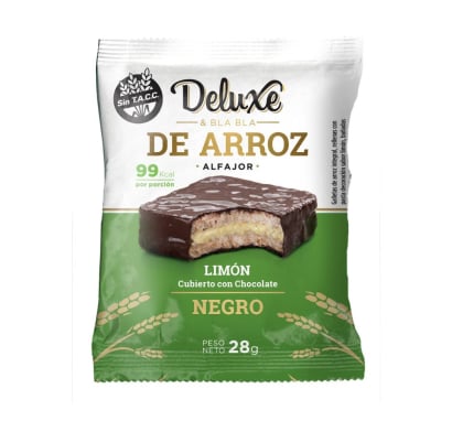 Alfajor de arroz Deluxe Negro Limón 28 g