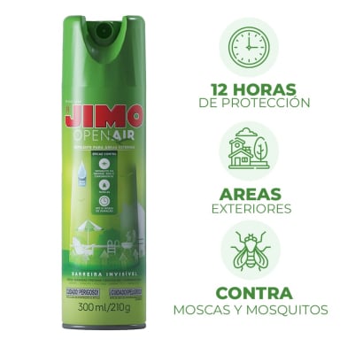 Repelente en Aerosol Jimo Open Air para Áreas Externas 300 ml