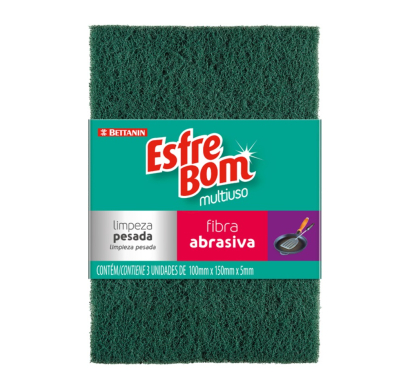 Esponja Esfrebom Fibra 3 Unidades