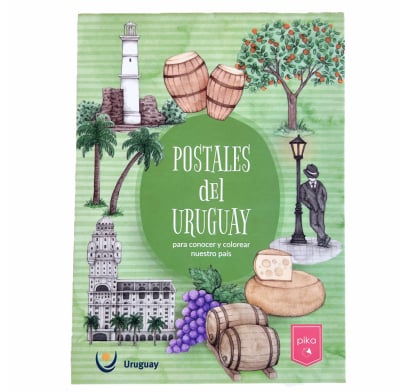 Libro para colorear Pika - postales del Uruguay