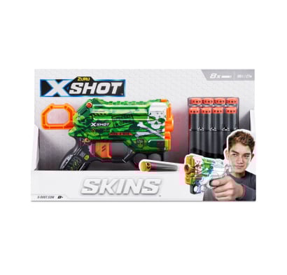 Juego Pistola X Shot Skins Menace con 8 Dardos