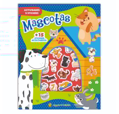 Libro Stickers acolchaditos - mascotas