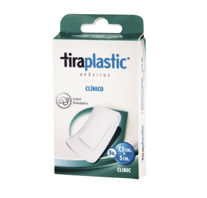 Apósitos Estériles Antiséticos Tiraplastic 7.5 x 5 cm 5 Unidades