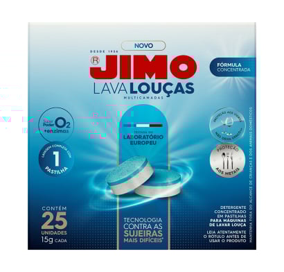 Detergente Para Lavavajilla Jimo En Pastillas 25 Unidades