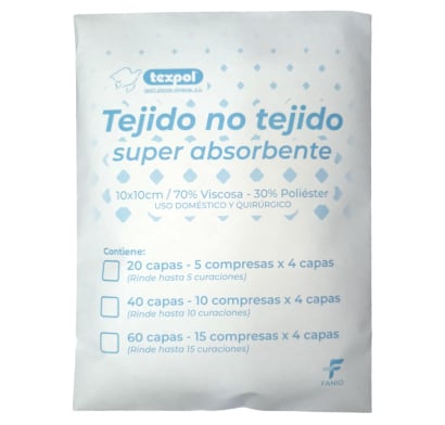 Gasa no Estéril Texpol TNT 10 x 10 cm 40 Capas