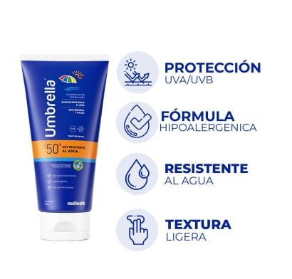 Protector Solar Umbrella Emulsión Resistente al Agua FPS50+ 170 g