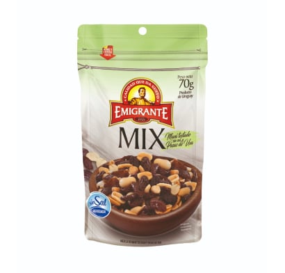 Mix Emigrante Mani Tostado sin Sal + Pasas de Uva 70 g