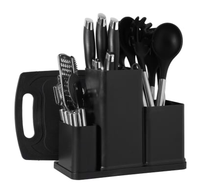 Set de Utensilios de Cocina Farma Hogar Negro 21 Piezas