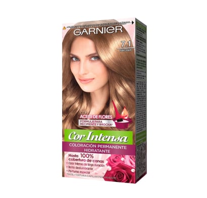 Tinta Garnier Nutrisse Cor Intense N°7.1 Rubio Ceniza