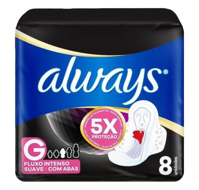 Toallitas Femeninas Always Nocturnas Suave con Alas G 8 Unidades