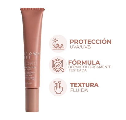 Protector Solar Brown Bee Color Medium FPS60+ 40 ml