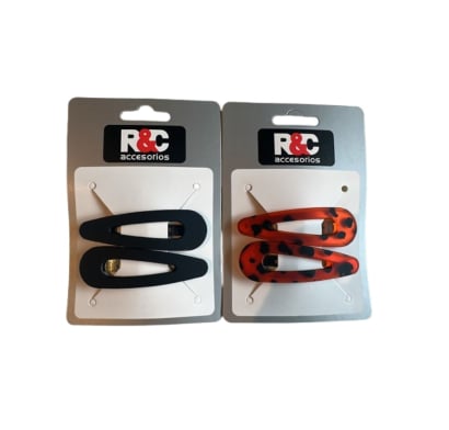 Broche para el Pelo R&C Grande Diseños Surtidos 2 Unidades