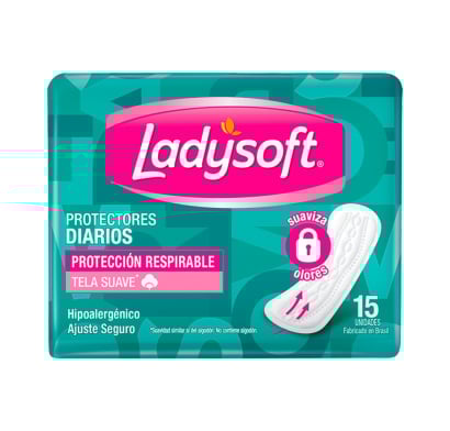 Protectores Diarios Ladysoft Protección Respirable 15 Unidades