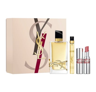 Cofre Yves Saint Laurent Perfume Libre Femme EDP 90 ml + Mini Talla 10 ml + Labial Loveshine N°44 Nude Lavalliere