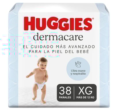 Pañales Huggies Dermacare Talle XG 38 Unidades
