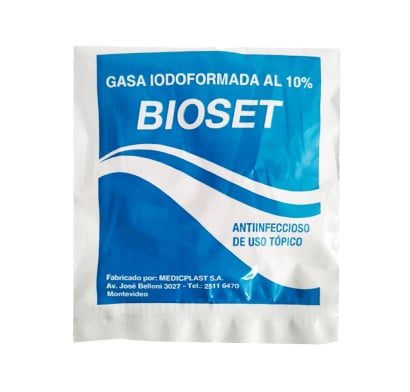 Gasa Estéril Bioset Iodoformada 10% 1 Unidad