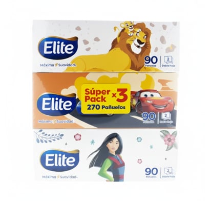 Pañuelos Elite Facial Disney 270 Unidades