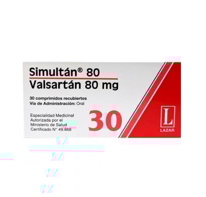 Simultan 80 mg 30 Comprimidos Recubiertos