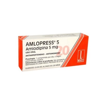 AMLOPRESS 5MG 20 COMPRIMIDOS