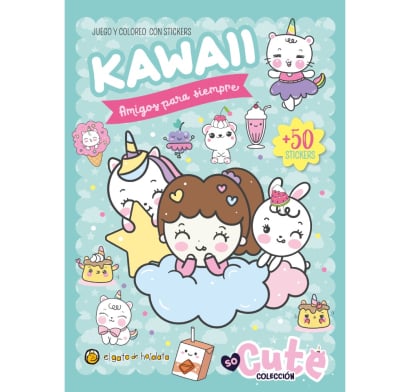 Libro Kawaii amigos para siempre con stickers