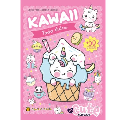 Libro Kawaii todo dulce con stickers