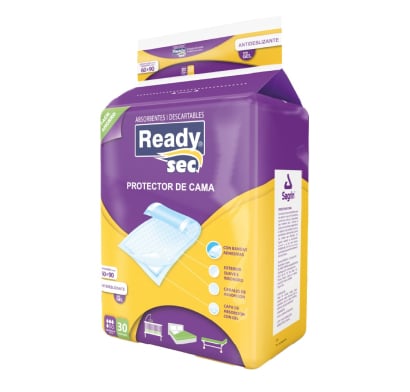 Protector de Cama Readysec con Adhesivo 30 Unidades
