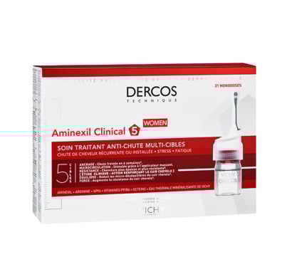 Ampollas Vichy Dercos Aminexil para Mujer 6 ml 21 Unidades