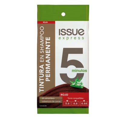 Tinta en Shampoo Issue 5 Minutos Rojo