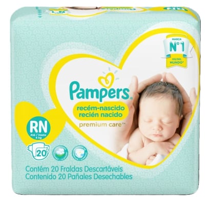Pañales Pampers Premium Care Recién Nacido 20 Unidades