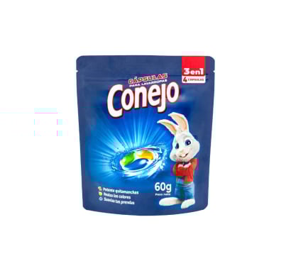 Jabón en Cápsulas para Ropa Conejo 4 Unidades