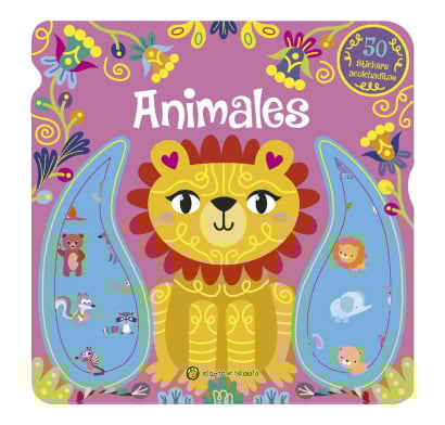 Libro Animales con 50 stickers acolchaditos