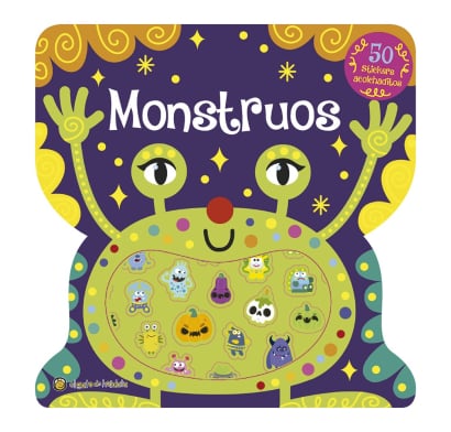 Libro Monstruos Con 50 Stickers Acolchaditos